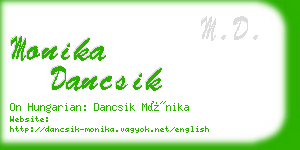 monika dancsik business card